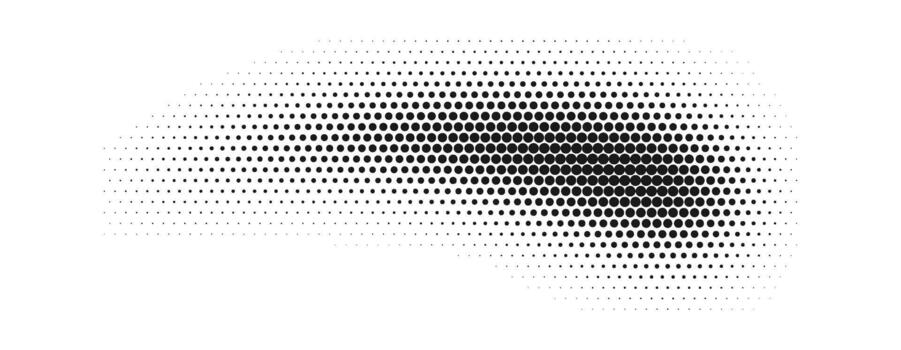 Halftone Dots Gradient Blob Pattern vector