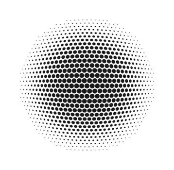 Halftone Dot Sphere Background Pattern vector