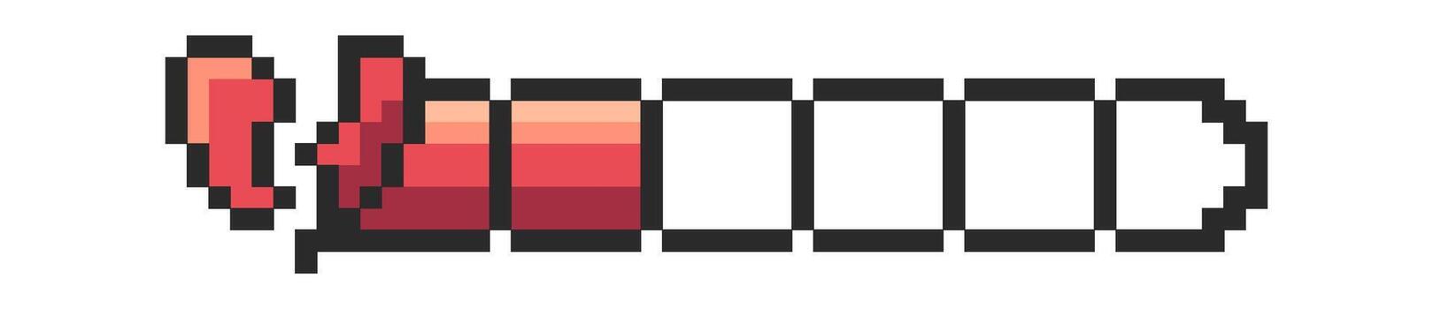 Loading Bar Progress Pixel Game UI vector