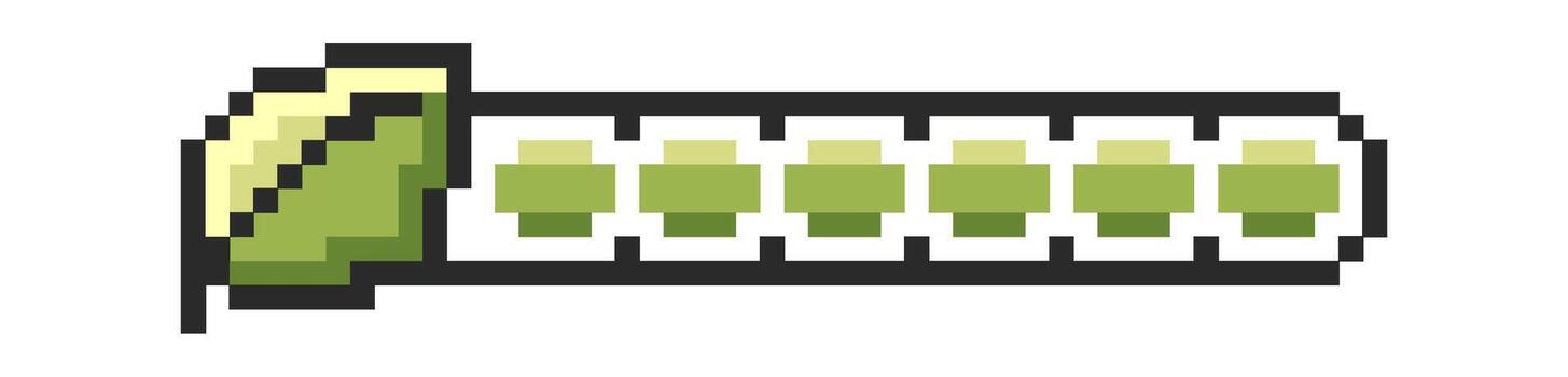 Loading Bar Progress Pixel Game UI Sprite vector