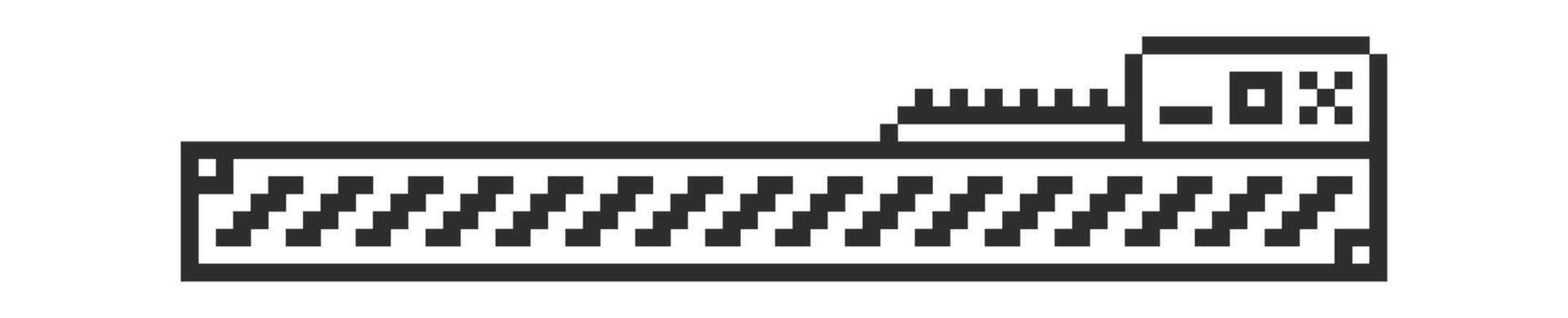 Progress Bar Loading Pixel Interface UI vector