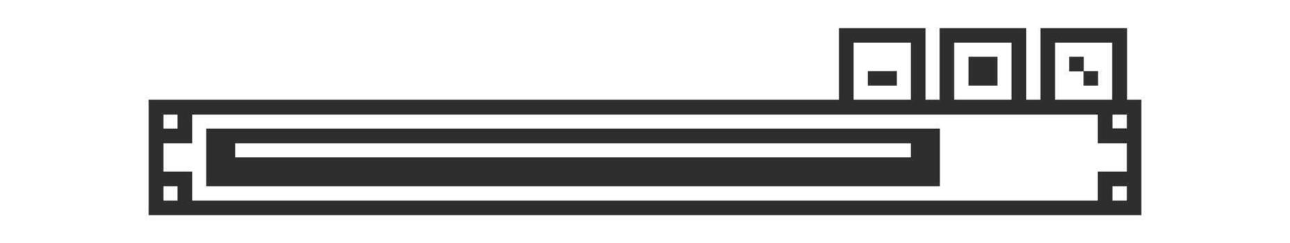 Loading Bar Progress Pixel UI Line vector