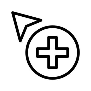 cursor add pointer action vector
