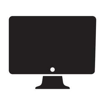 Computer screen display with power button icon computer technology interface vector