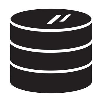 Database server storage icon for cloud data management with database vector