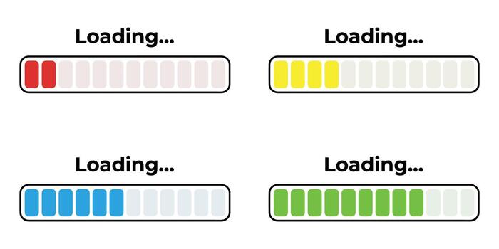 Loading Progress Bars Illustration vector