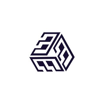 cube triple three vector