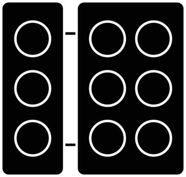 controlar panel interfaz botón cuadrícula icono vector