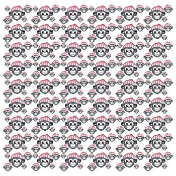 monkey pattern background vector