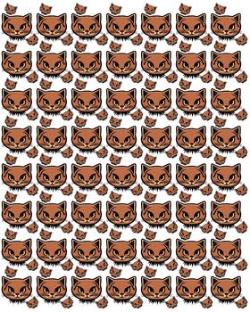 Small cat pattern background vector