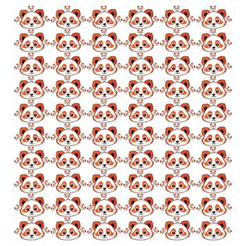 Red panda pattern background vector
