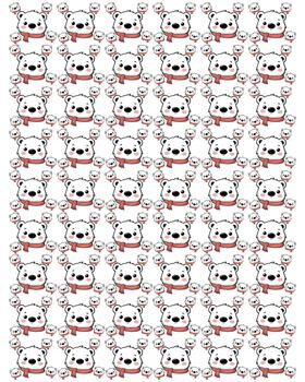 Bear pattern background vector