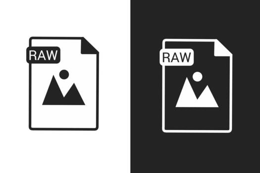 Raw file icon data document vector
