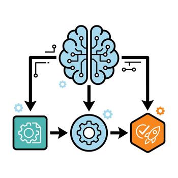 Artificial Intelligence and Data Analytics Concept vector