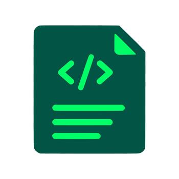 Green Script Code Document Page vector