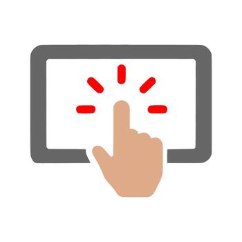 Tablet Touch Screen Interaction User Interface vector