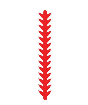 vertical rojo frondoso modelo vector