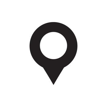 Simple Location Map Pin Solid Icon vector