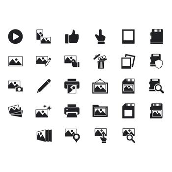 Mega Bundle Icon Set Complete Interface Element vector