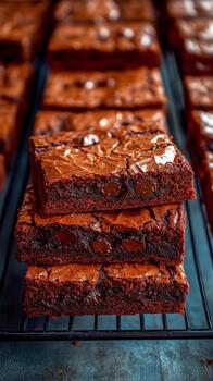 Brownie stack baking photo