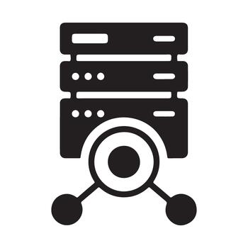 Server Network Data Storage Icon vector