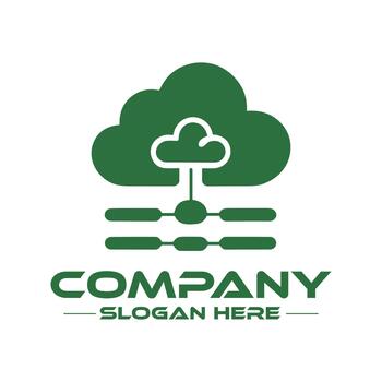 Cloud computing network technology design vector