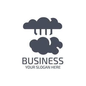 Cloud computing design template vector