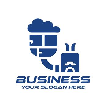 Cloud data server technology vector