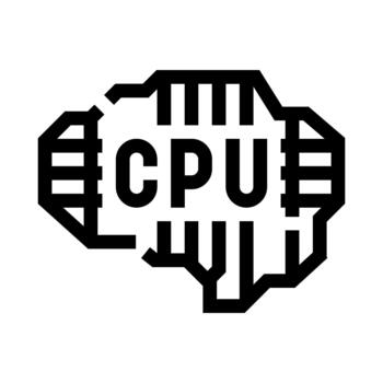 Cpu brain technology processor artificial intelligence concept vector