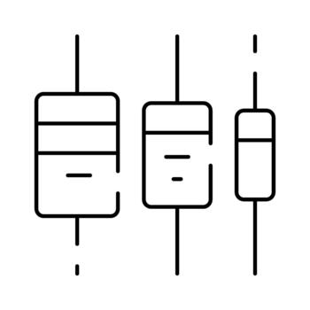 Box plot chart representing data distribution analysis vector