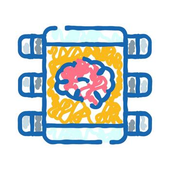 Artificial intelligence brain microprocessor technology concept vector