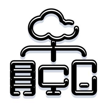 Cloud computing connecting server and mobile devices vector