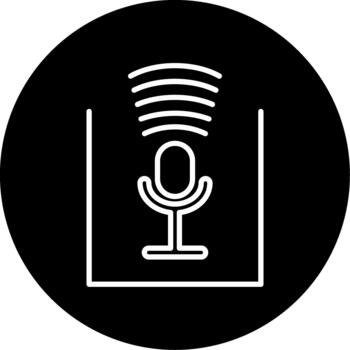 API Integration Interfaces Glyph Circle Inverted vector
