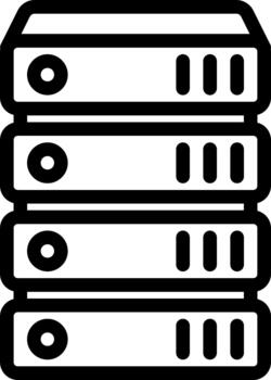 database server line icon vector