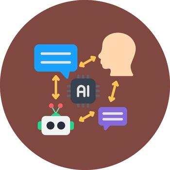 Ai chatbot development vector