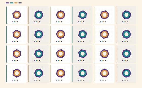 Process Step Badge Shape Pack vector