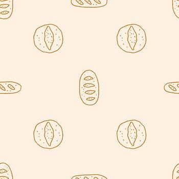 Bread Loaves Seamless Pattern vector