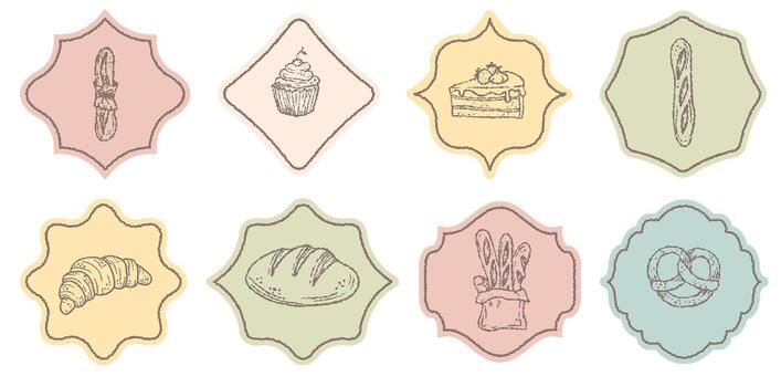 Rustic Crayon Bakery Label vector