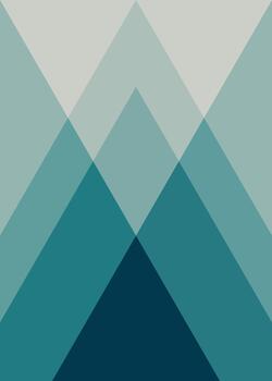 Symmetrical Teal Triangle Pattern vector