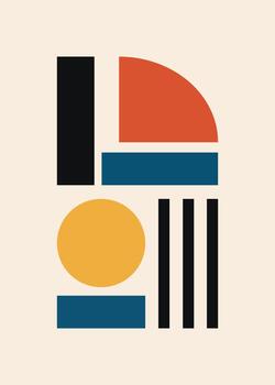 Color Block Shape Composition vector