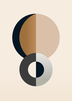 Navy Circle Half Split Design vector