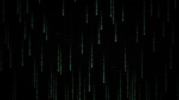 Digital Matrix Binary Code Rain Background video