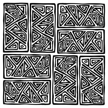 Tribal Rectangular Abstract Native Pattern vector
