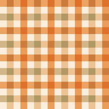Orange Gingham Seamless Pattern vector
