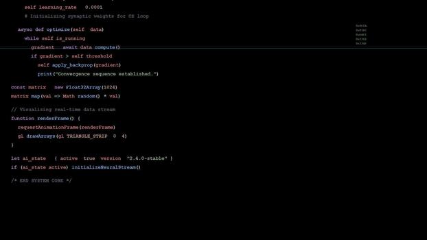 programación código interfaz con sintaxis destacando en oscuro modo, software desarrollo ambiente, back-end ingeniería, tecnología antecedentes video