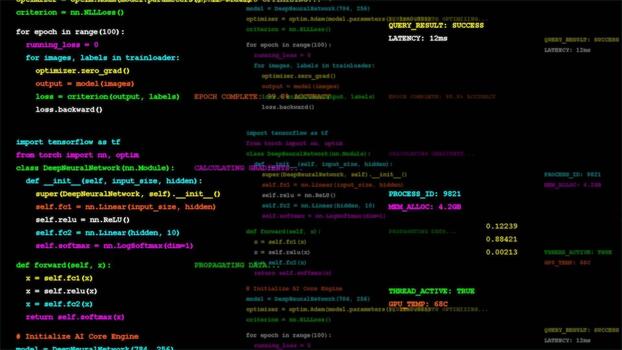 Computer code interface showing software programming syntax and development scripts for backend systems video