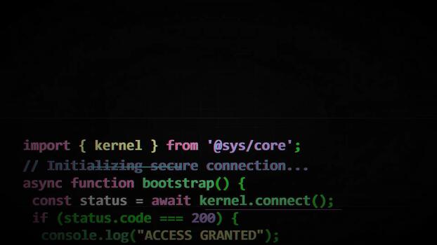 défilement lignes de la source code sur une ordinateur écran représentant Logiciel développement, Les données traitement, système sécurité, et technique programmation Tâches video