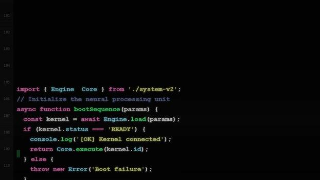 ordinateur écran affichage Logiciel la source code pour neural En traitement unité initialisation, programmation Langue video