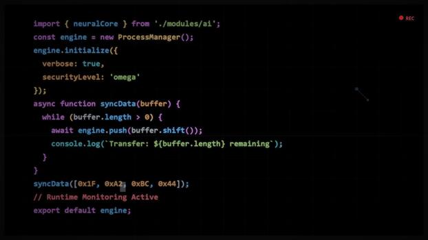 ordinateur écran affichage javascript la source code avec syntaxe mise en évidence, Logiciel développement processus, programmation boucle, Les données traitement, backend ingénierie, débogage environnement video