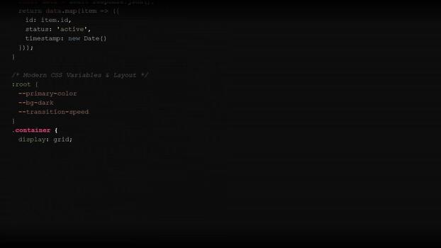 abstrato computador programação código rolagem em Sombrio tela, Programas desenvolvimento sintaxe, técnico fundo para codificação tutoriais video